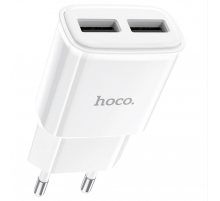 Блок питания (сетевой адаптер) HOCO C88A Star два порта USB, 2.4A, 10.8W белый