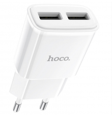 Блок питания (сетевой адаптер) HOCO C88A Star два порта USB, 2.4A, 10.8W белый