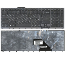 Клавиатура для ноутбука Sony Vaio VPC-F11 черная, рамка черная