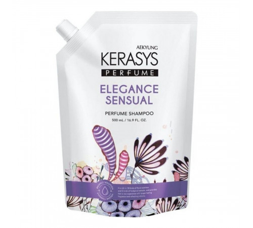 KeraSys Шампунь для волос парфюмированный Элеганс (запаска) / Perfume Shampoo Elegance & Sensual, 500 мл