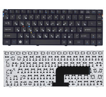 Клавиатура для ноутбука DNS Pegatron B14Y, Clevo W740  черная с рамкой