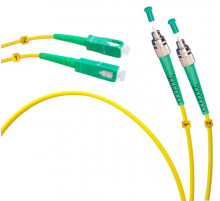 Патч-корд оптический TopLan, дуплексный, FC/APC-SC/APC, 657A1, 4 м, LSZH