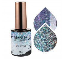 Manita Professional Гель-лак для ногтей светоотражающий с хлопьями юки / Multichrome Reflective №04, 10 мл