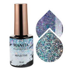 Manita Professional Гель-лак для ногтей светоотражающий с хлопьями юки / Multichrome Reflective №04, 10 мл