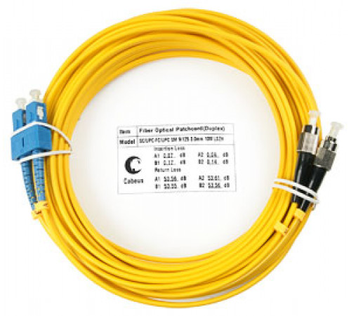 Cabeus FOP(d)-9-SC-FC-10m Шнур оптический duplex SC-FC 9/125 sm 10м LSZH