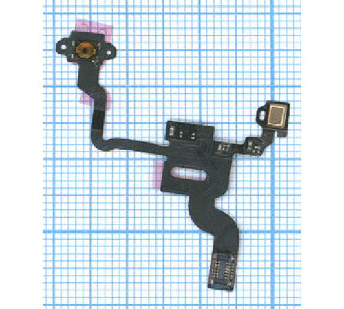Шлейф кнопки включения с датчиком света и приближения для iPhone 4