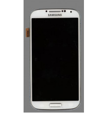 Samsung Galaxy S4 i9500 - дисплей в сборе с тачскрином и передней панелью, белый