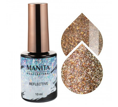 Manita Professional Гель-лак для ногтей светоотражающий с хлопьями юки / Multichrome Reflective №03, 10 мл