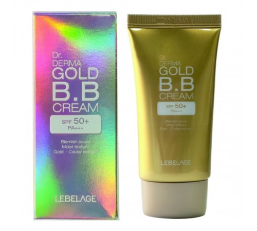 Lebelage BB-крем увлажняющий с золотом / Dr. Derma Gold BB Cream Spf 50+ Pa+++, 30 мл