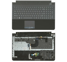 Клавиатура для ноутбука Samsung RC510 топ-панель черная с черными кнопками