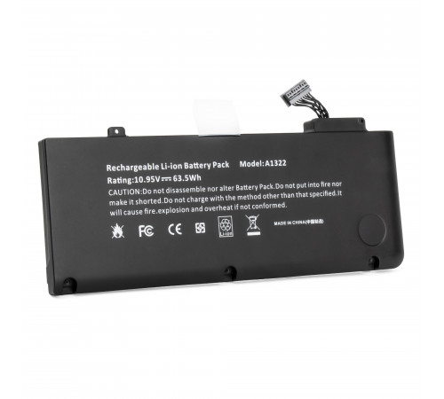 Аккумулятор для ноутбука Apple MacBook Pro 13.3" Series. 10.95V 5800mAh 63.5Wh, усиленный. PN: A1322, A1278.