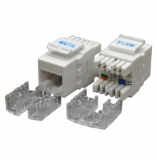 Модуль Keystone RJ45, кат.5e, UTP, 180 градусов, белый, TWT-OK45UTP180/5E-WH