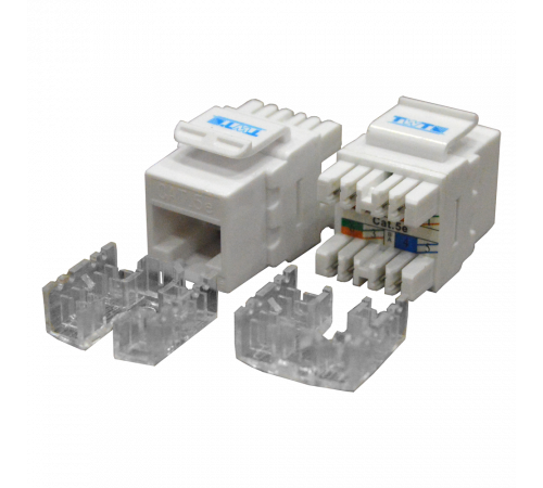 Модуль Keystone RJ45, кат.5e, UTP, 180 градусов, белый, TWT-OK45UTP180/5E-WH