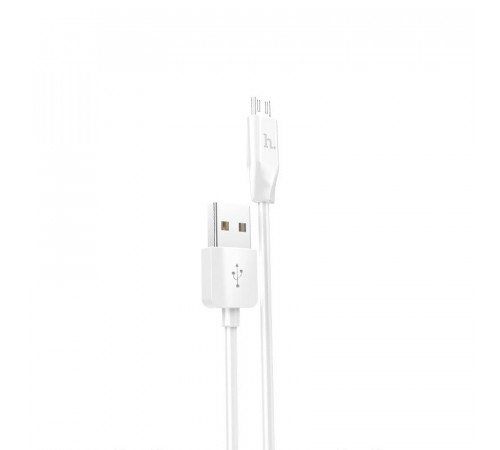 Кабель USB HOCO X1 Rapid, USB - Micro USB, 2.1А, 1м, белый