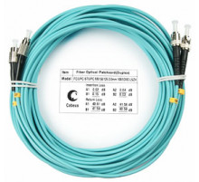 Cabeus FOP-50-FC-ST-15m Шнур оптический duplex FC-ST 50/125 mm OM3 15м LSZH