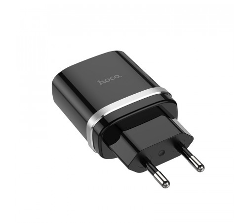 Блок питания (сетевой адаптер) HOCO С12Q Smart QC3.0, один порт USB, 5V, 3.0A, черный