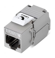 Cabeus KJ-RJ45-Cat.5e-SH-180-Toolless Вставка Keystone Jack RJ-45(8P8C), 180 градусов, категория 5e, экранированная, без инструмента Toolless, белая