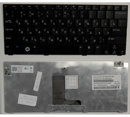 Клавиатура для ноутбука Dell Inspiron mini 10V, 1010, 1011 черная