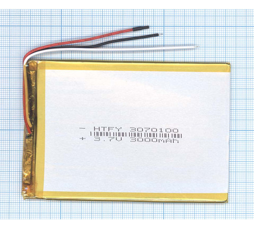 Аккумулятор Li-Pol (батарея) 3*70*100мм 3pin 3.7V/3000mAh