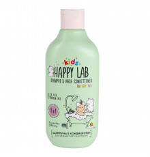 Happy Lab Kids Шампунь-кондиционер 2 в 1 для нежных детских волос / Вишневая жвачка, 300 мл