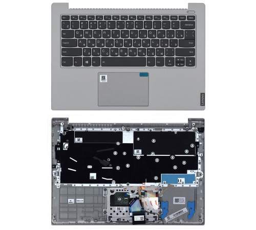 Клавиатура для ноутбука Lenovo IdeaPad S340-14 топкейс silver