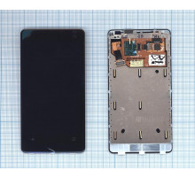 Дисплей для Nokia Lumia 800 черный с рамкой