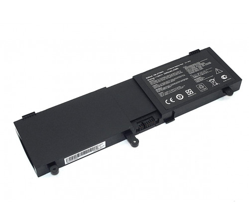 Аккумуляторная батарея для ноутбука Asus N550J (N550-4S1P) 15V 3500mAh OEM черная