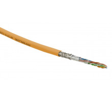 SFUTP4-C5E-S24-IN-PVC-OR-305 (305 м) Кабель витая пара SF/UTP, категория 5e, 4 пары(24 AWG), одножильный(solid), экран - фольга + медная оплетка, PVC,