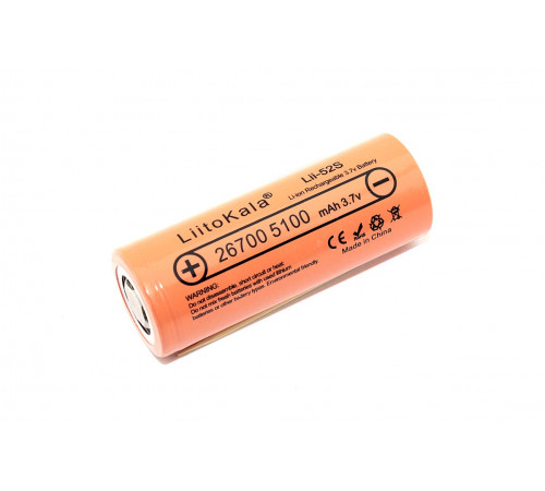 Аккумулятор типа 26700 Li-Ion LiitoKala Lii-52S 5100mAh, 3.7V