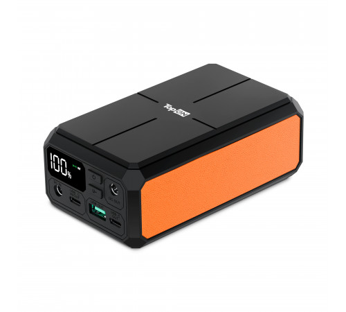 Внешний аккумулятор TopON TOP-MAX3 30000mAh (111Wh) Type-C1 PD 100W, Type-C2  PPS 27W, USB 22.5W, DC 12V-24V 84W, Qi 10W Черный