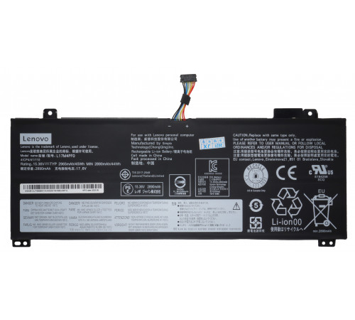 Аккумулятор для Lenovo Ideapad s530-13iml, s530-13iwl (L17C4PF0, L17M4PF0), 45Wh, 2965mAh, 15.36V