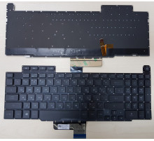 Клавиатура для ноутбука Asus GM501, GM501G, GM501GM, GM501GS, GM501S, GM501GM-WS74 черная, без рамки, с подсветкой