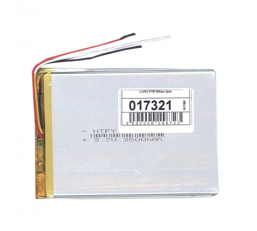 Аккумулятор Li-Pol (батарея) 3*70*105мм 3pin 3.7V/3500mAh