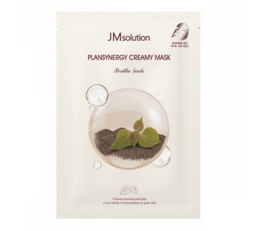 Jmsolution Тканевая маска для сияния кожи с семенами периллы / Plansynergy Creamy Mask Perilla Seeds, 30 мл