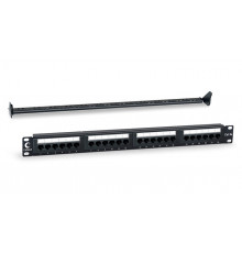 Cabeus  Патч-панель 1U 24 порта RJ-45, категория 5e, PL-24-Cat.5e-Dual