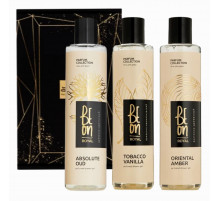 BeOn Подарочный набор парфюрованных гелей для душа №34 / Royal Absolute oud, Oriental Amber, Tobacco Vanilla, 260 мл x 3
