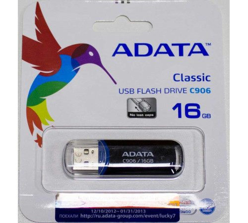 USB флеш-диск 16Гб A-DATA Classic C906, черный