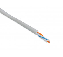 UUTP2-C5-S24-IN-LSZH-GY-500 (500 м) Кабель витая пара, неэкранированная U/UTP, категория 5, 2 пары (24 AWG), одножильный (solid), LSZH, нг(А)-HF, -20°