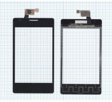 Сенсорное стекло (тачскрин) для LG Optimus L5 Dual E615 черное