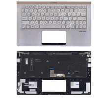 Клавиатура для ноутбука Asus UX333FA топ-панель серебристая с подсветкой