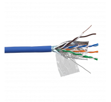 Кабель FTP, 4 пары, Кат. 5e, LSZH, синий, 305м в кат., LANMASTER LAN-5EFTP-LSZH-BL
