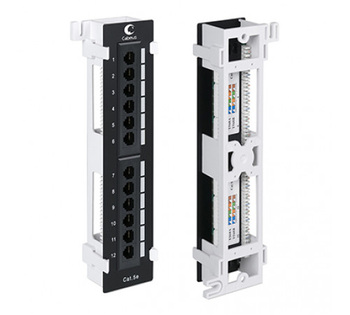 Cabeus PL-12-Cat.5e-WL-Dual IDC Патч-панель настенная, 12 портов RJ-45, категория 5е, с подставкой