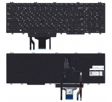 Клавиатура для ноутбука Dell Precision 7530 7730  черная с подсветкой