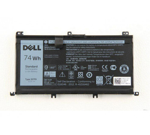 Аккумулятор для Dell (357F9) Inspiron 7567, 7566, 7559, 6400mAh, 74Wh, 11.4V