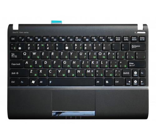 Клавиатура для ноутбука Asus Eee PC 1025, 1025C, 1025CE, 1060 черная, верхняя панель в сборе (черная)