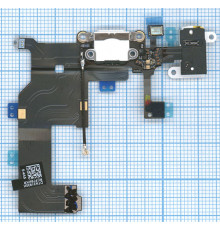 Шлейф разъема питания с аудио-разъемом для iPhone 5 белый