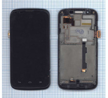 Дисплей для Huawei Ascend P1 LTE черный с рамкой