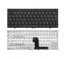 Клавиатура для ноутбука DNS 0127618, 0129680, 0138569, Medion E1226, MD98570 Series. Г-образный Enter. Черная, с черной рамкой. PN: MP-08J66B0-528B.