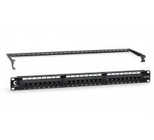Cabeus Патч-панель 1U, 24 порта RJ-45, категория 6a, PL-24-Cat.6a-Dual