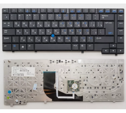 Клавиатура для ноутбука HP Compaq 6910, 6910p, NC6400 черная, с джойстиком Клавиатура для ноутбука HP Compaq 6910, 6910p, NC6400 черная, с джойстиком